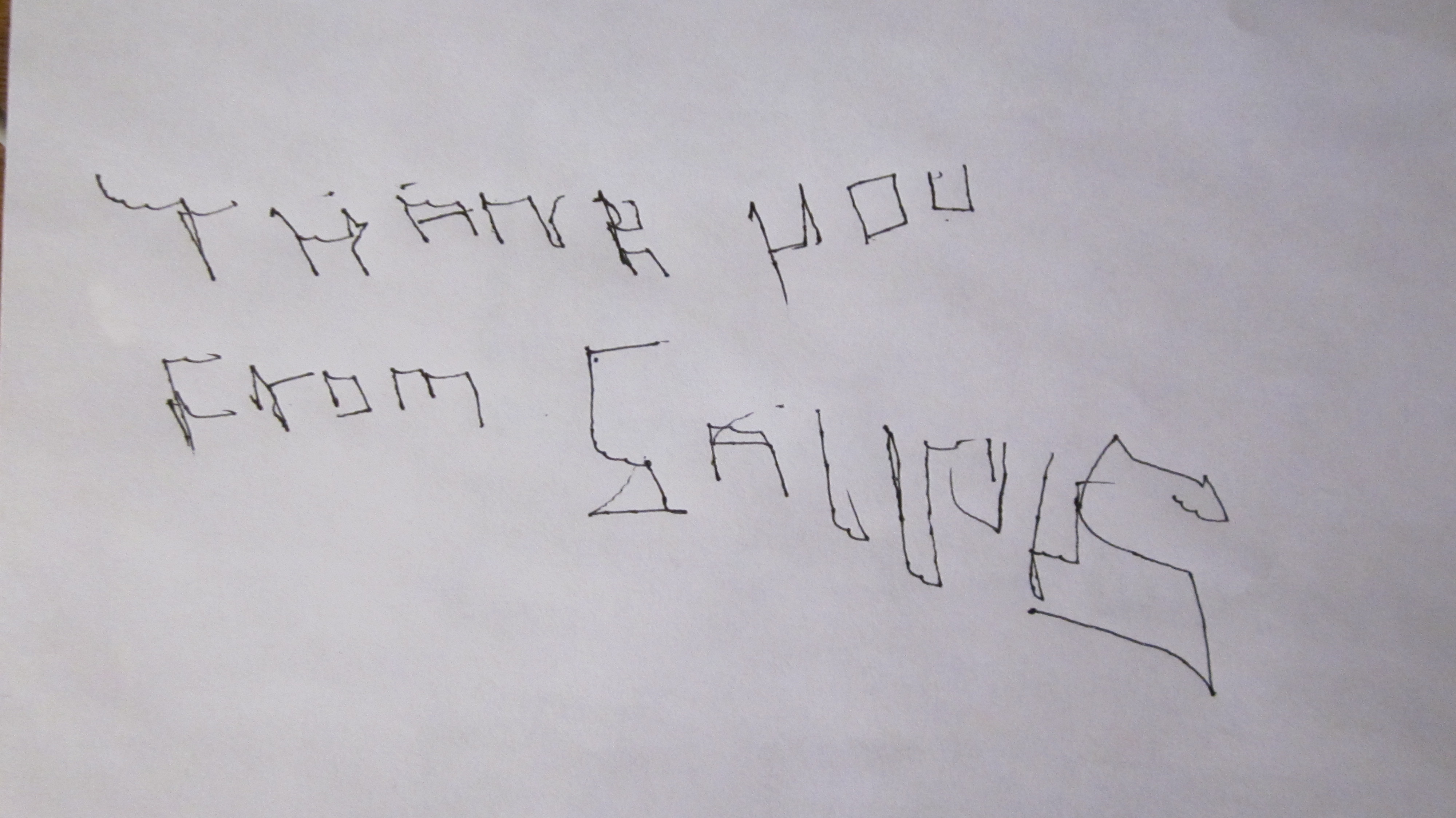 A Thank You Message Written By Salvius 12499361455 O